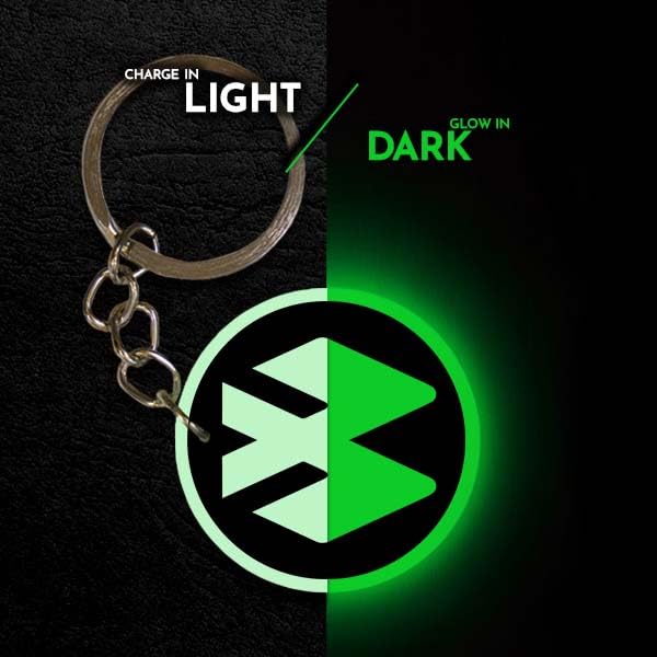 Image of Mi Glow Store Glow in Dark Keychain for Bike Men | Gift for Man | Bike Accessories | Charges in Light Glows in Dark | Key chain for Bike