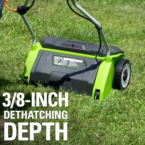 Image of Greenworks DT14B00 10 Amp 14-Inch Corded Dethatcher