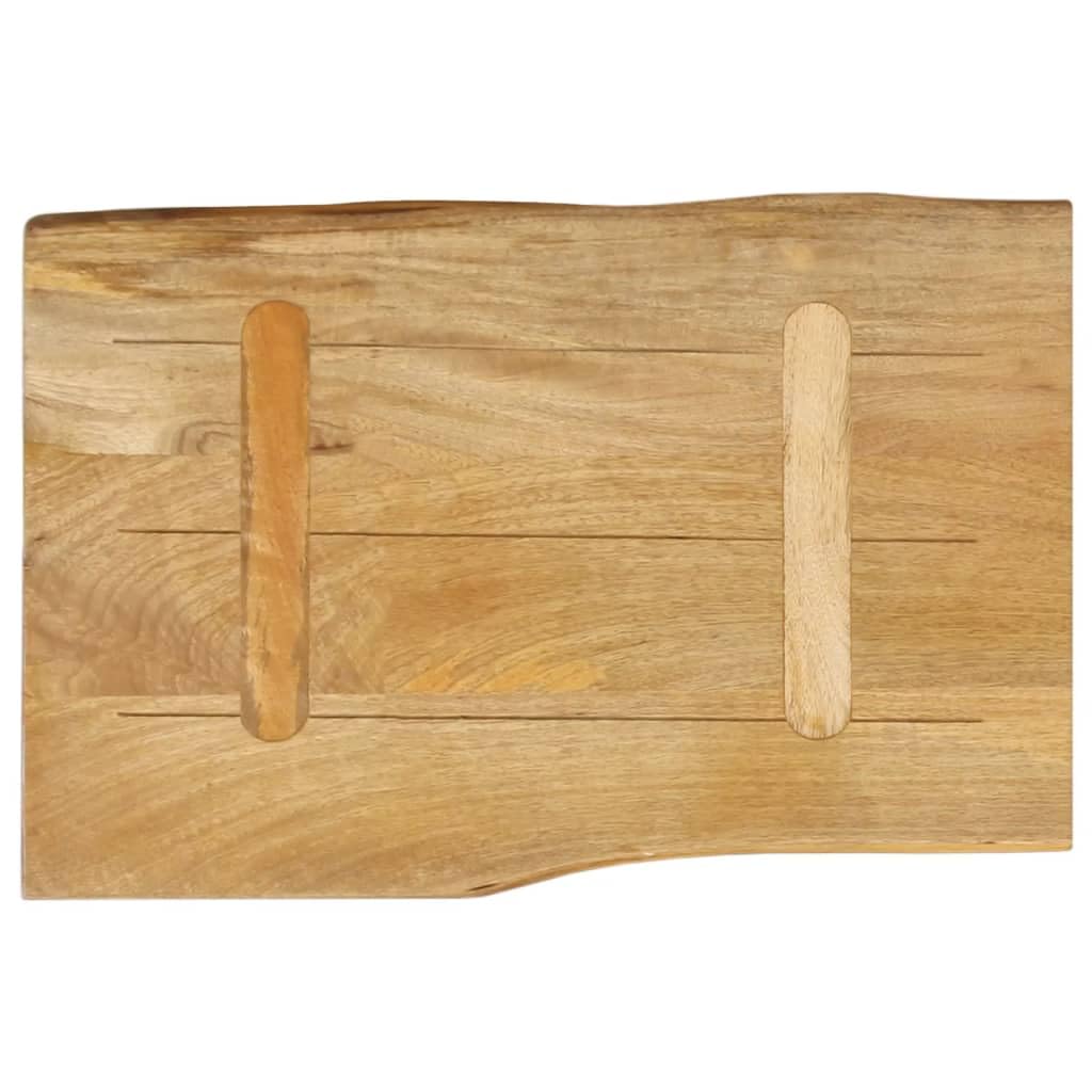 vidaXL Tischplatte, Holztischplatte mit Baumkante, Ersatztischplatte für Couchtisch Beistelltisch Esstisch, Holzplatte, Massivholz Mango