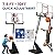 IGL Basketball Hoop Outdoor with 52 Inch Shatterproof Backboard, 10FT Height Portable Basketball Hoop Outdoor, Adjustable Basketball Goal System (Black)