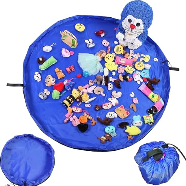 worek do przechowywania zabawek 150x150 cm XL - Ekstra duża wodoodporna torba z rzepem, szybka czyszczenie, składana na koc zabawkowy, pokój dziecięcy, pokój dla niemowląt