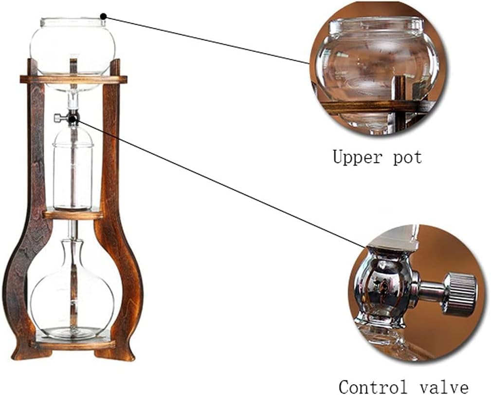 Habiba Iced Drip Coffee Maker Unique Coffee Maker, Cold Brew Dripper Coffee Maker with Fine-Sealed Stainless Steel Filter, Multifunctional Siphon Coffee Maker Reusable