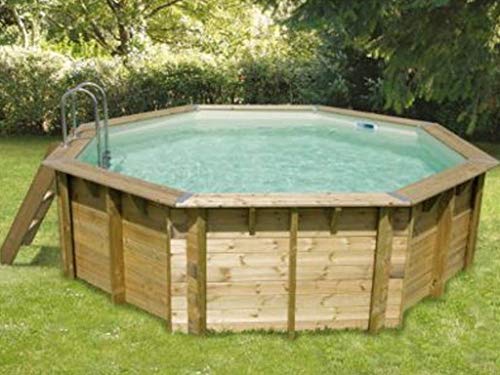 Ubbink - Piscine bois Océa 5,10 x 1,20 m - Liner gris