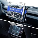 LANGBEAN 15,4" + 8" Pellicola Schermo Matte per Tesla Model Y Juniper, 9H Vetro Temperato per Model 3 Highland, 2 Pezzi Proteggi Schermo per Display Anteriore e Posteriore con Kit Allineamento
