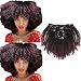 Ombre Remy Clip in Human Hair Extensions Afro Kinky Curly 4B 4C 100% Natural Black Real Hair Extensions Clip in 10-22 inch Two Tone T#1B/99J Burgandy Wine Red Full Head(12 inch, Ombre #1B/99J AC)