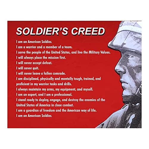 Amazon.com: Soldier's Creed - Patriotic Wall Decor Poster - This ...