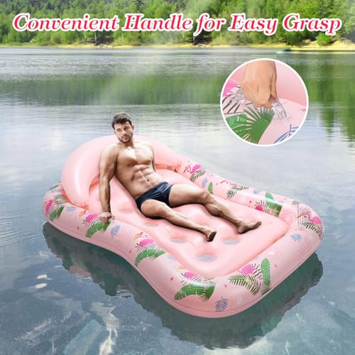MoKo Inflatable Pool Floats Adult, Water Lounger Raft with Cup Holders - image 6