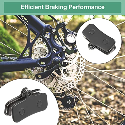 X AUTOHAUX 4 Pair Semi Metal Disc Bike Brake Pad W/Split Pin for SHIMANO Saint, Black - Image 4