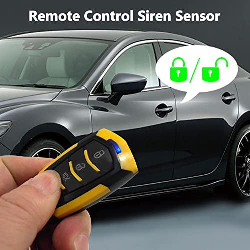 Car Remote Central Locking Kit 4 Doors Keyless Entry System + Anti-Theft Alarm Immobiliser System With Shock Sensor Universal #TOP2