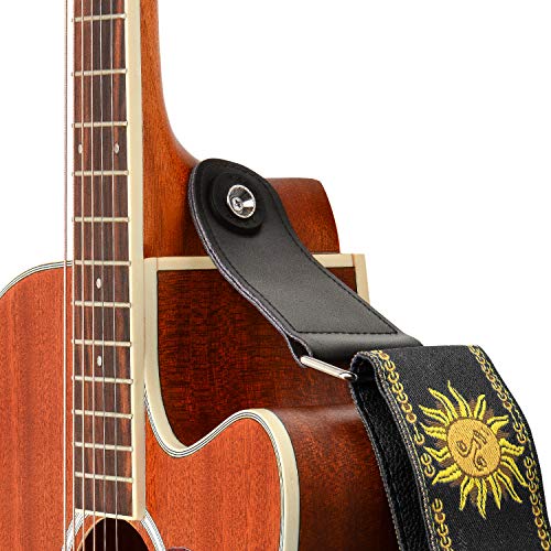 BestSounds Sangle de guitare Jacquard Weave Style Hootenanny et extrémités en cuir suédé noir Bandoulière pour Guitares Basses, électriques et Acoustiques (HGS-01) - Les Beatles, Paul McCartney, John Lennon, RIngo Starr, George Harrison BestSounds Sangle de guitare Jacquard Weave Style Hootenanny et extrémités en cuir suédé noir Bandoulière pour Guitares Basses, électriques et Acoustiques (HGS-01) – Image 6