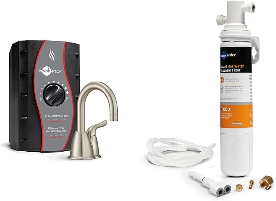 InSinkErator HOT150, one size, Satin Nickel & F-1000S, One Size