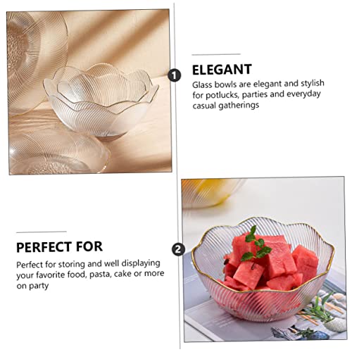 Bol verre décoratif irrégulier pour dessert et stockage chic de collations - 5