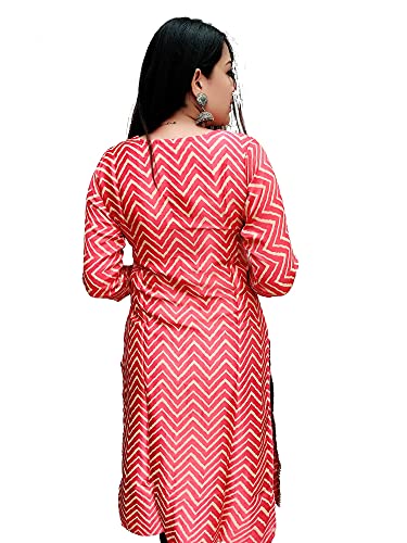 Image of Prijam Traditional Straight Long Kurti Mashru Leriya