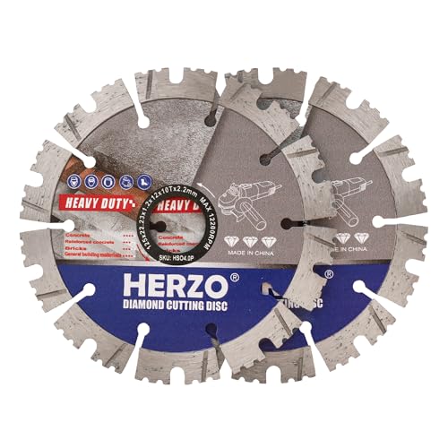 HERZO Juego de 2 discos de corte de diamante de 125 mm de diámetr...