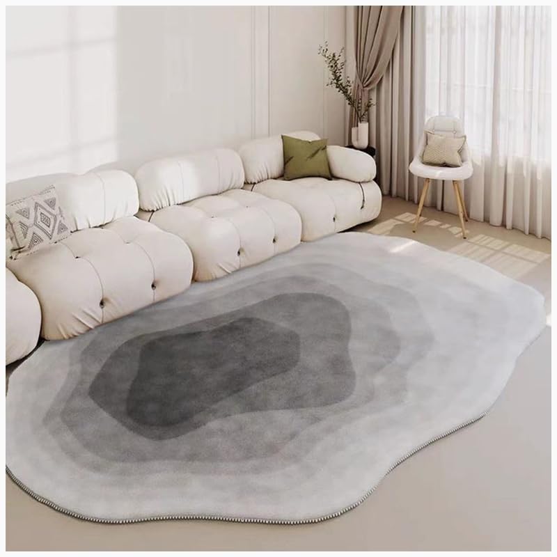 Grand tapis moderne de forme irrégulière pour chambre à coucher et salon B80 x 200 cm