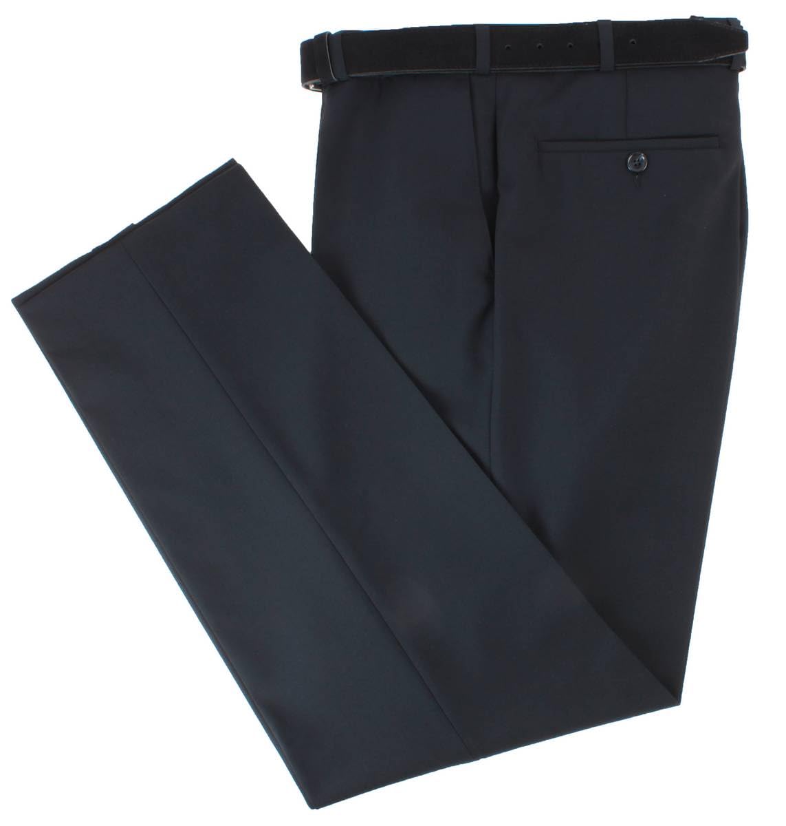 Bruhl Mens Steward Classic Plain Front Wool Mix Trousers - Black - W38 L32