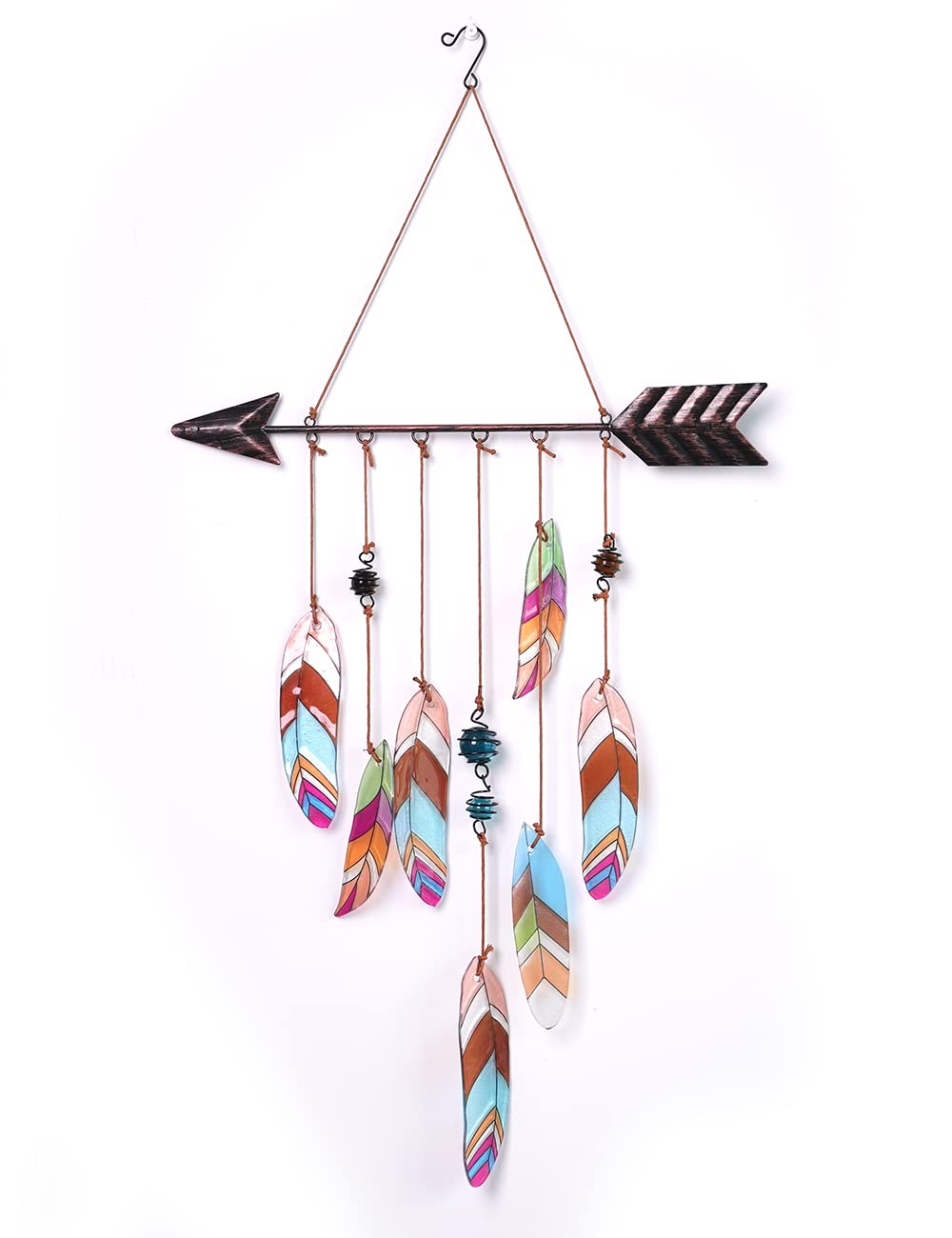 SEINHIJO Carillon à Vent Modern Sculpture Décor Murale Arts Métal Ornament Maison Mémorial Cadeau pour Extérieur Intérieur Maman 49cm