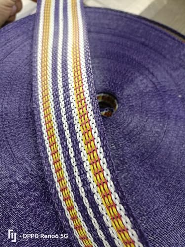 Image of ABB Ropes & Niwars 2 Inch X 50 Meters Plastic Niwars Webbing Roll for Folding Khat, Khatiya, Charpai Folding Bed,Chair, Baskets and Other Art Projects (Purple)