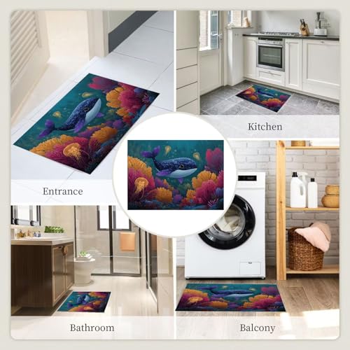 Grand tapis baleine lavable en machine à poils courts - 8