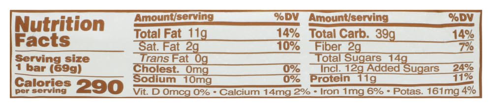 GoMacro Organic Macrobar, 2 oz bars, Peanut Butter Chocolate Chip, 12 bars