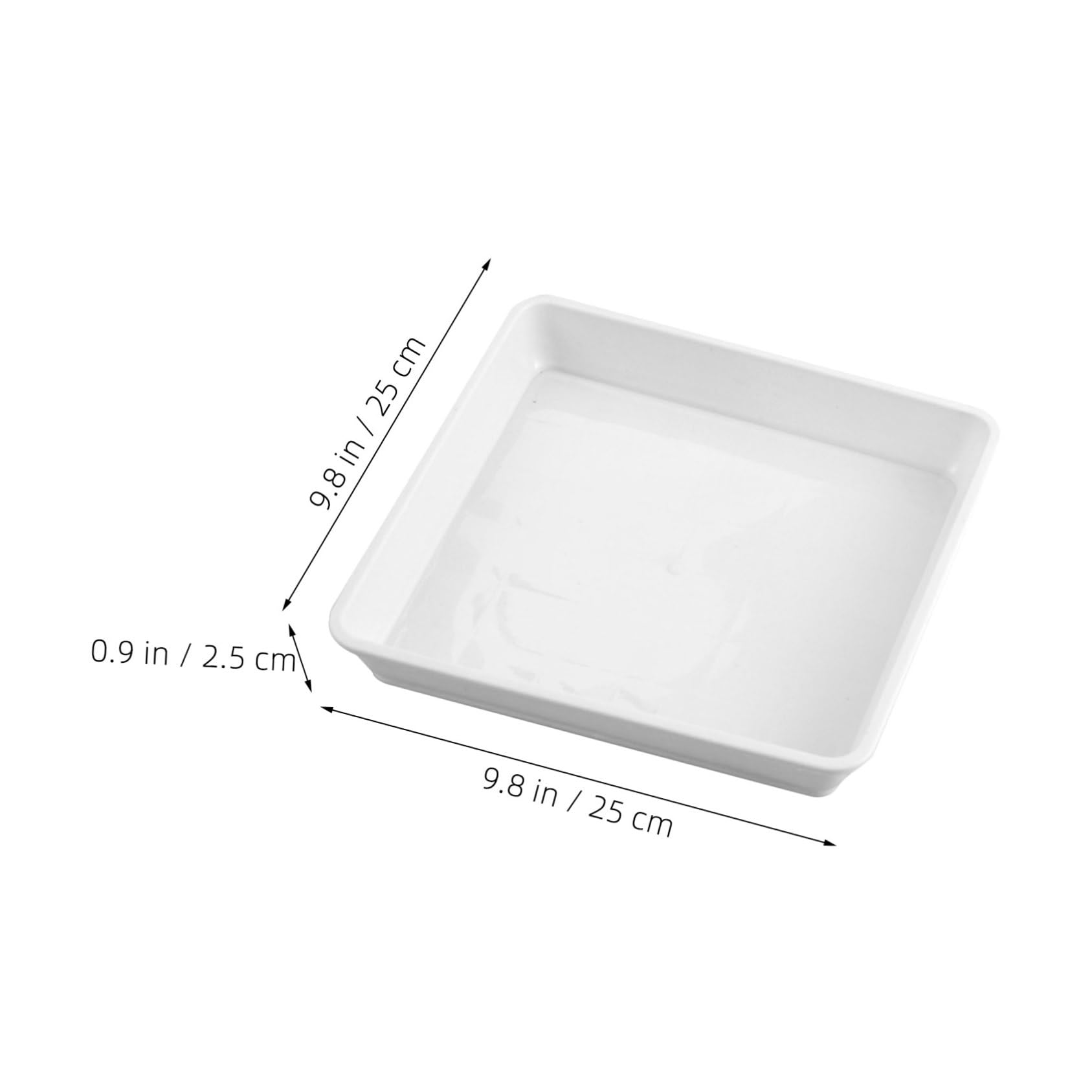 HEMOTON 10pezzi Sottovaso Quadrato per Piante in Plastica con Raccolta Affidabile Acqua per Vasi da Fiori Sottovasi Antigoccia in Plastica per Interni con Bordi Lisci per Sicurezza