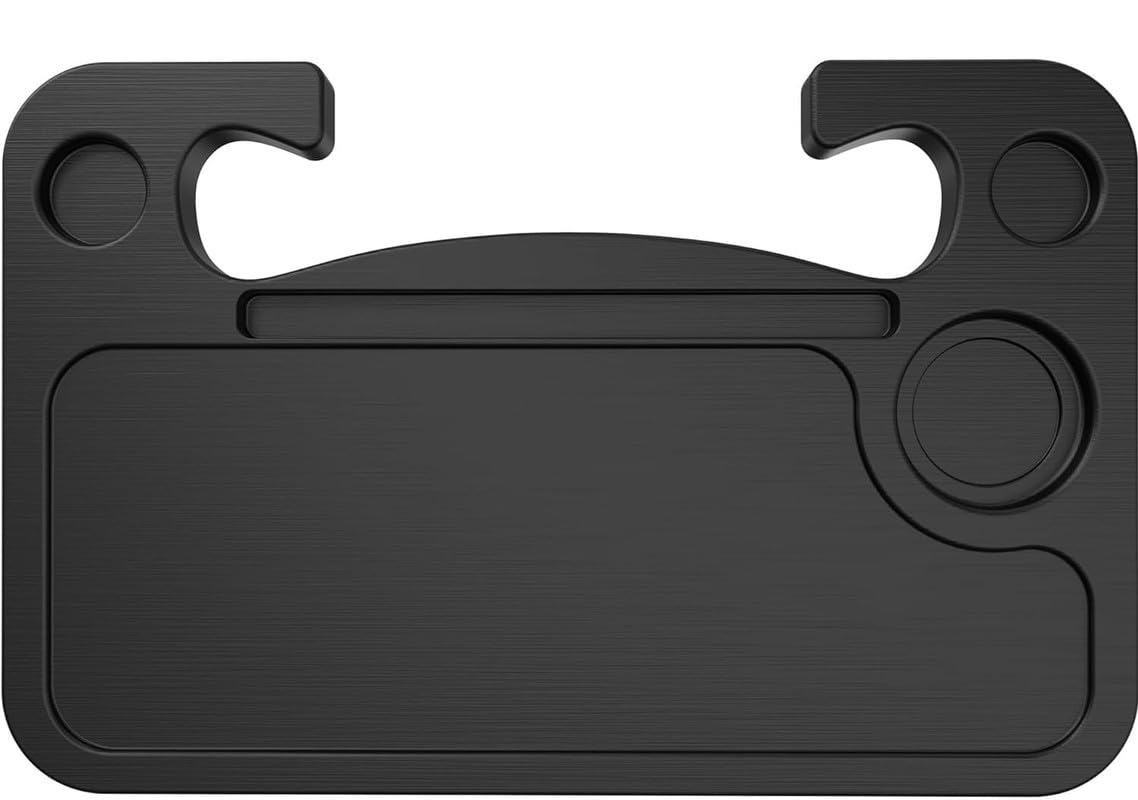 AUTONEST Heavy Quality Car Steering Wheel Food Tray|Car Tray Table|Laptop and Cup Holder Tray|Car Trays for Eating (Black) (Pack of 1) Compatible with Maruti New Vitara Brezza