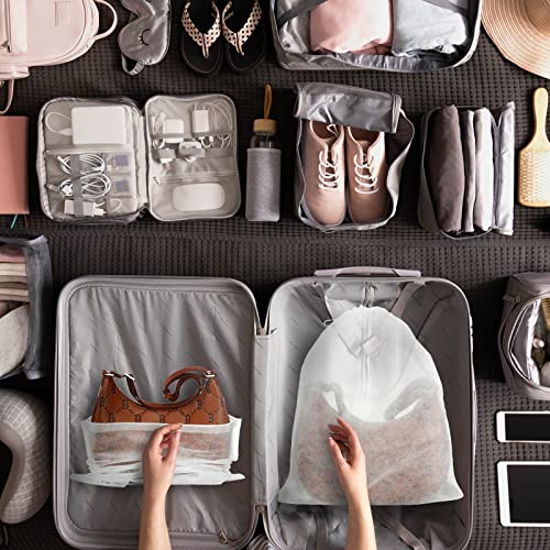Berlune 100 Pcs Travel Shoe Bag Non Woven Fabric Storage Bags Dust Bags For Purses And Handbags Storage, Shoe Travel Bags For Packing, Home Closet Organizer Dust Cover #TOP5