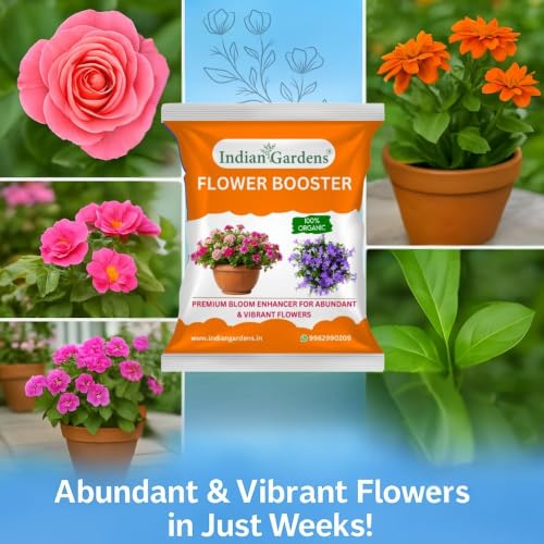 Image of Indian Gardens - Flower Booster | Flowering Plant Food for Heavy Blooming | Promotes Bigger, Brighter Flowers & Healthy Growth | Suitable for All Flowering Plants (10 Kg)