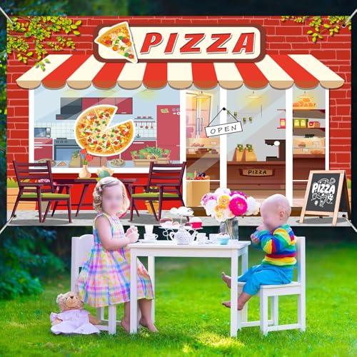 Fondo Fotográfico Pizza Shop 9x6ft para Fiesta y Decoración miniatura 4