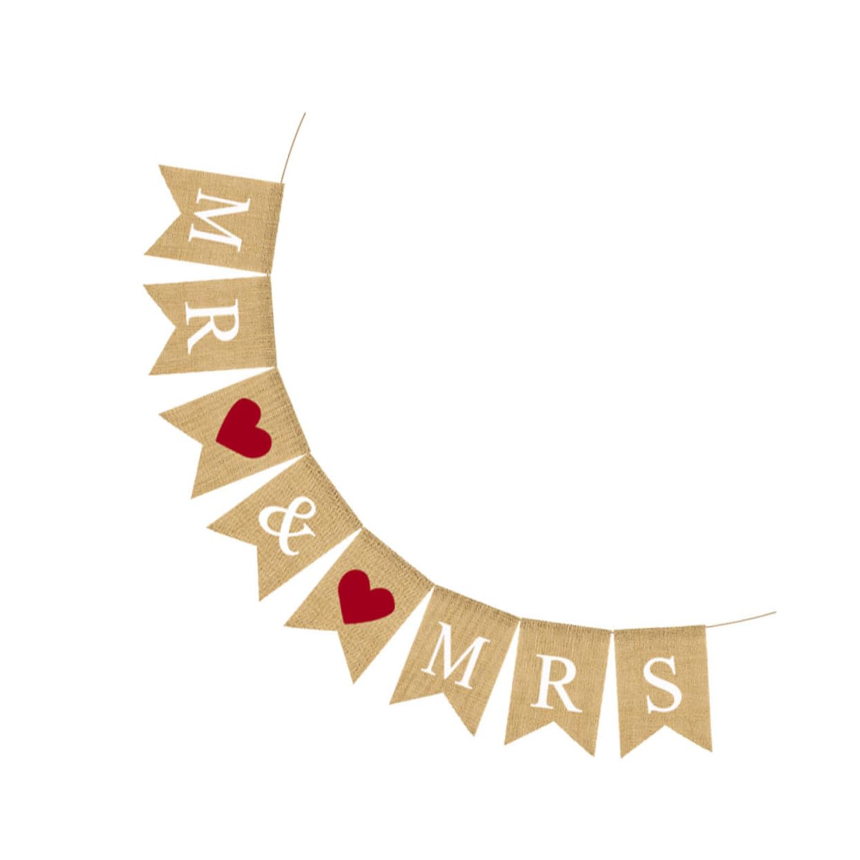 Abaodam 3 Stücke Hochzeit Party Requisiten Schwalbenschwanz Banner Sackleinen Und Liebe Herz Design Für Hochzeit Veranstaltungen