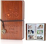 📷【Fácil de transportar】álbum: 19,5 x 11,5 cm. Los bolsillos interiores de PVC miden 9,5 x 6,5 cm para fotos de 5 x 7,6 cm. Es un mini álbum de fotos, ponlo en tu bolso, puedes ver tus fotos en cualquier lugar que vayas.