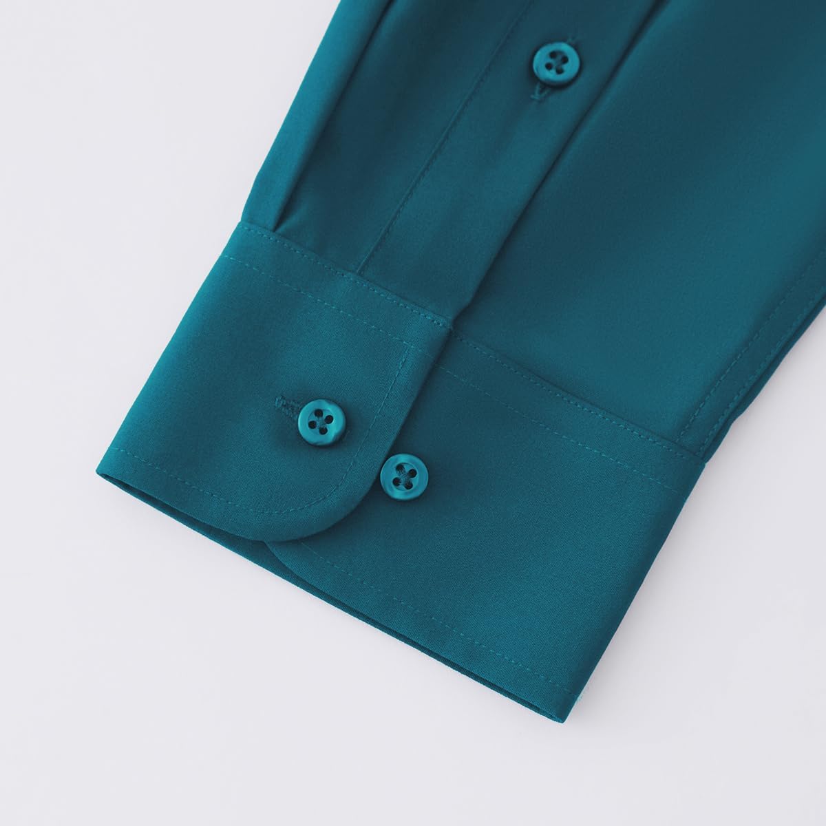 Men's Long Sleeve Dress Shirts, Regular Fit Stretch Wrinkle-Free Business Casual Button-Down Shirts with Front Pocket - Image 5