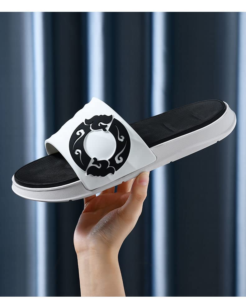 Infradito Uomo Cursori da Uomo Hook & Loop/Latex Sole Sandali in Pelle Antiscivolo Infradito Estate Spiaggia All'Aperto Indoor