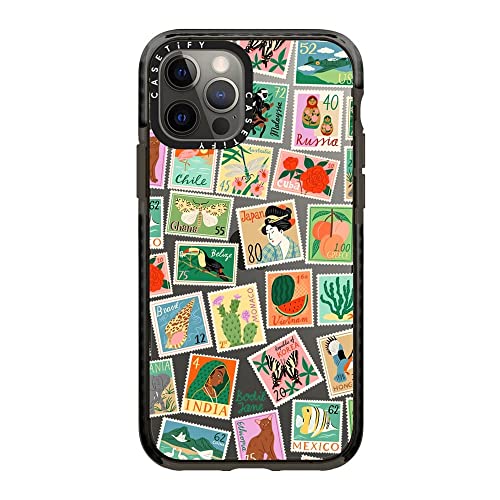Casetify Impact Case For Iphone 12 / Iphone 12 Pro - Post Stamps By Bodil Jane - Clear Black #TOP5