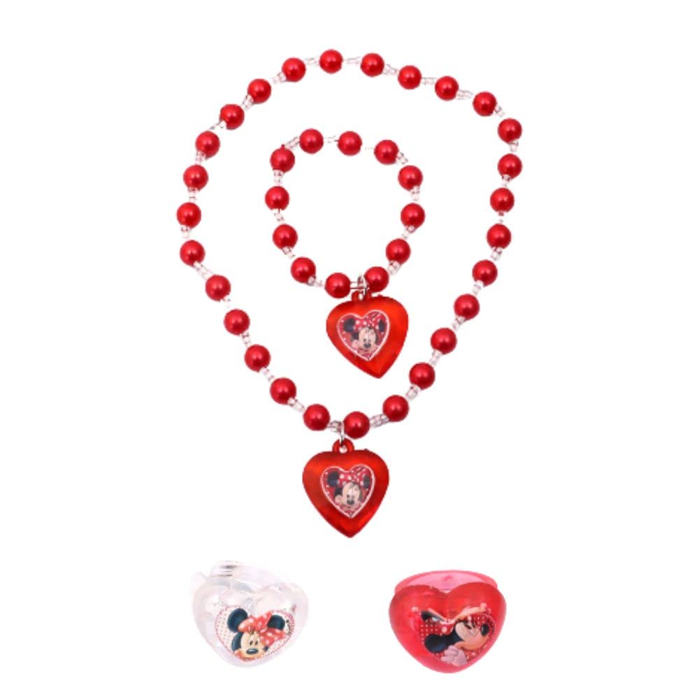 Lil Diva Minnie Mouse Pack Of 4-1 Necklace, 1 Bracelet And 2 Rings For Girls 3 Years And Above (B0B8G3BBGG) Amazon Price History, Amazon Price Tracker