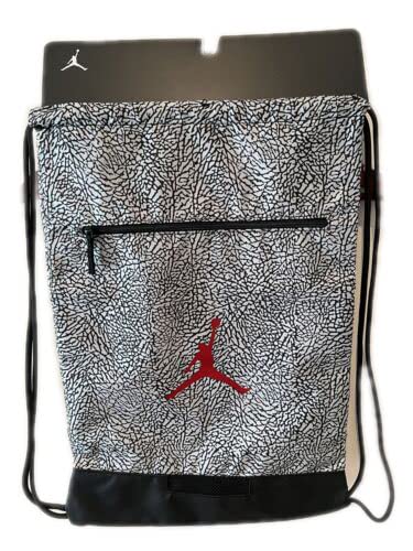 Air Jumpman Retro Elephant Print Gym Bag Drawstring Sport Boys Color Black, Grey, And Gym Red #TOP1