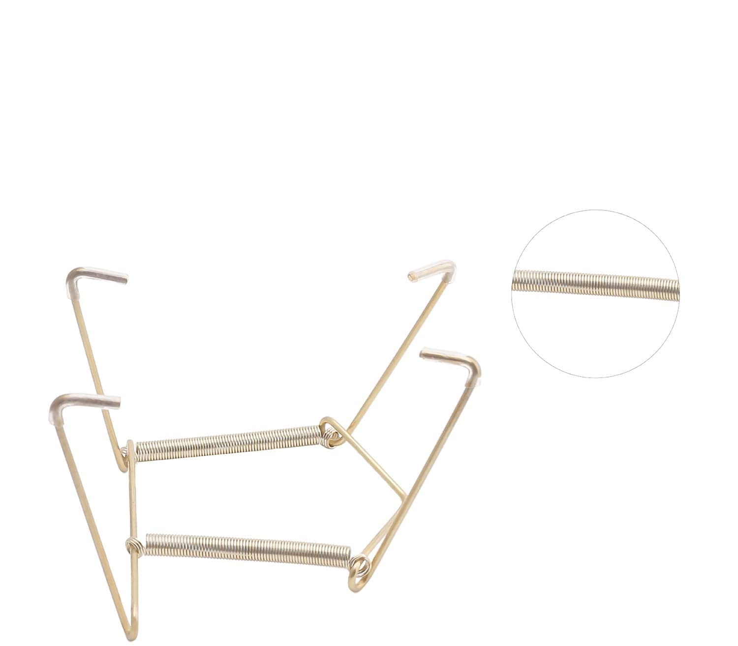 Colgador de placas de exhibición de pared tipo W Soporte de resorte para platos, gancho invisible, decoración del hogar (6 pulgadas