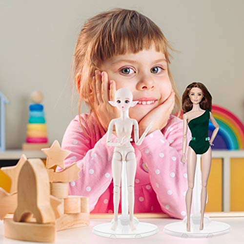 Artibetter 12Pcs Doll Stand Transparent Doll Stand Plastic Doll Display Holder Clear Action Figures Doll Accessories #TOP6