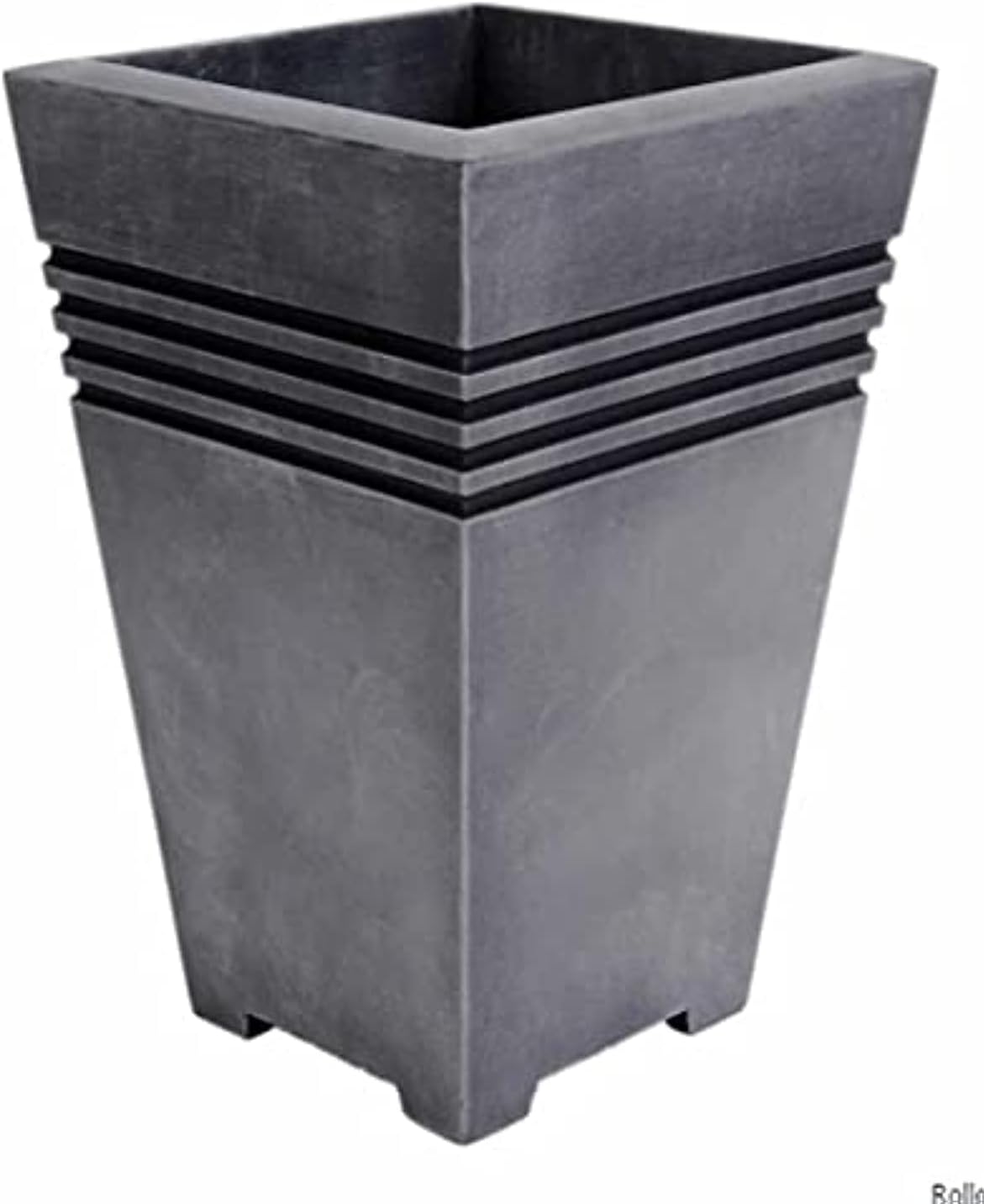 Milano Tall Plastic Planter 30cm Pewter Colour