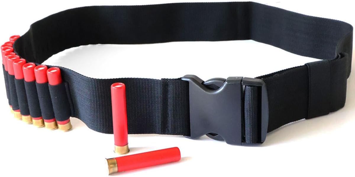 Gun Cartridge Belt 410 Gauge Shotgun 25 Round Shell Holder Bandolier .410 Bore Ammo HUnting Clay Pigeon Shooting 410G GA