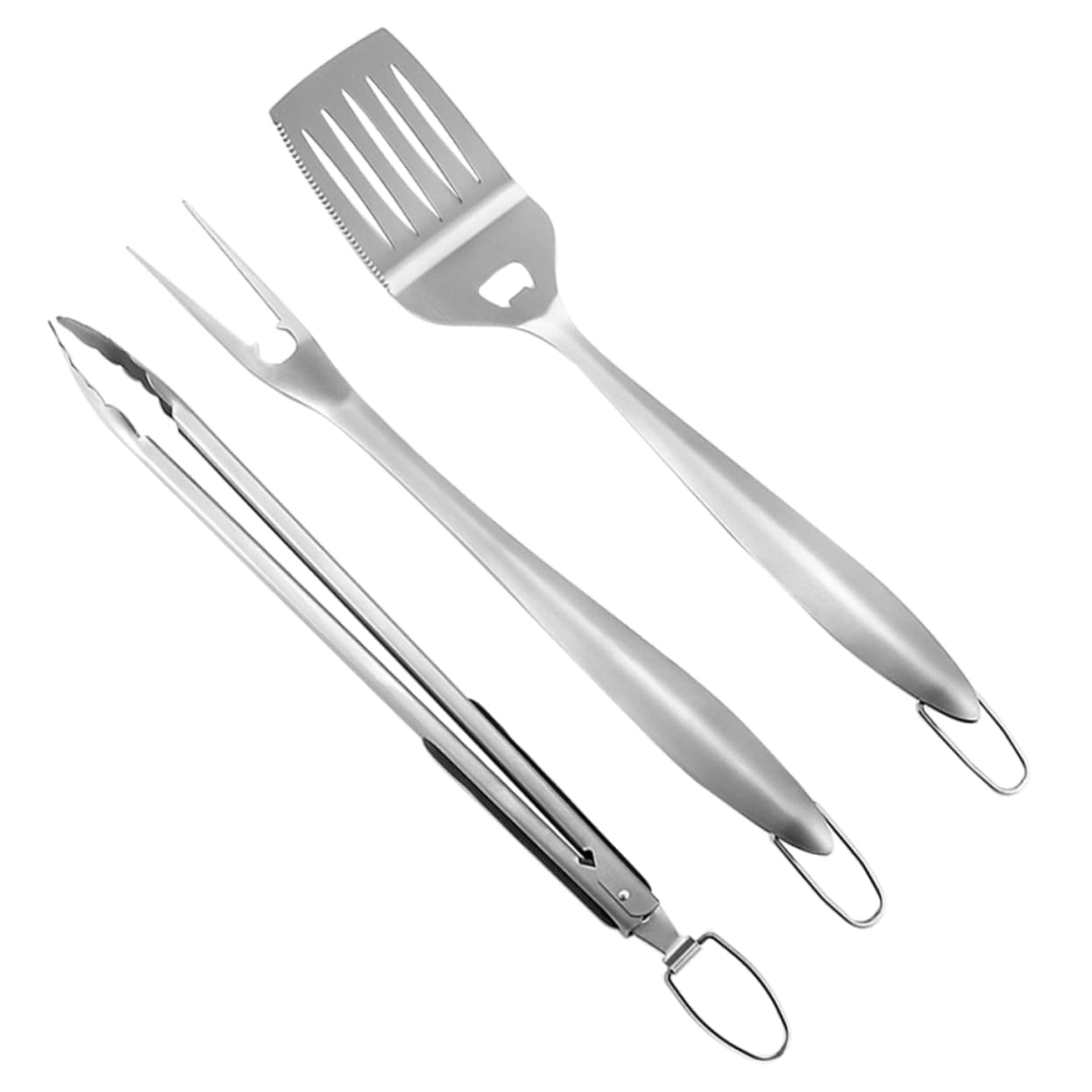 ibasenice Herramientas para Barbacoa De Acero Inoxidable De Parrilla Pinzas Multifuncionales Pala para Asar para Cocinar Al Aire o Eventos De Parrilla