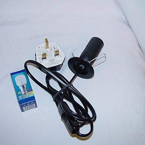 New Replacement Himalayan Salt Lamp Cable with switch + FREE NEW BULB Cover