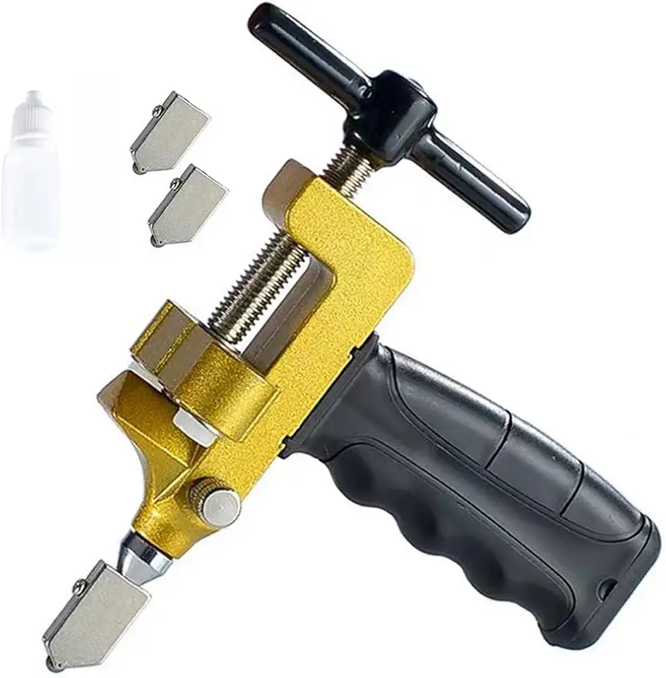 Cortador Manual Portátil de Vidro e Azulejos Cerâmica Ferramenta Corte Mão com Cabeças Substituição Design Ergonômico Fácil para Sem Esforço