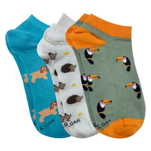 Image of Mint & Oak Low Cut Ankle Women Socks, Christmas Gift Quirky Socks For Friends, Cute Funky Socks, Christmas Secret Santa Gifts For Women