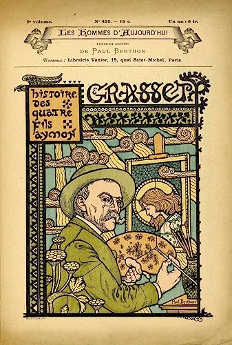 Póster Eugène Grasset Portada Les Hommes D'aujourd'hui Cuadro Retro para Pared 60x90cm
