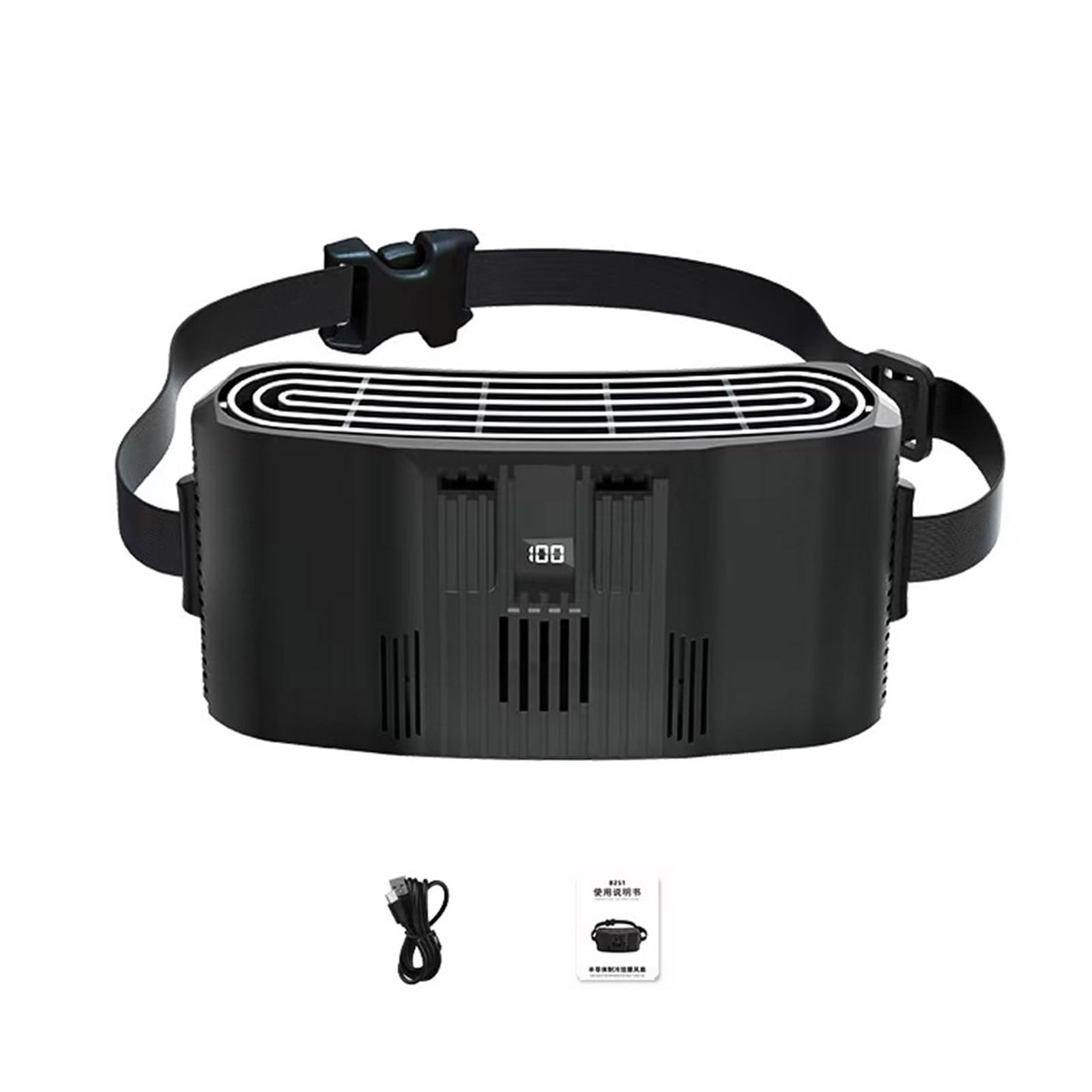 Ventilateur de taille à 120 vitesses réglables portable et ergonomique pour l'été