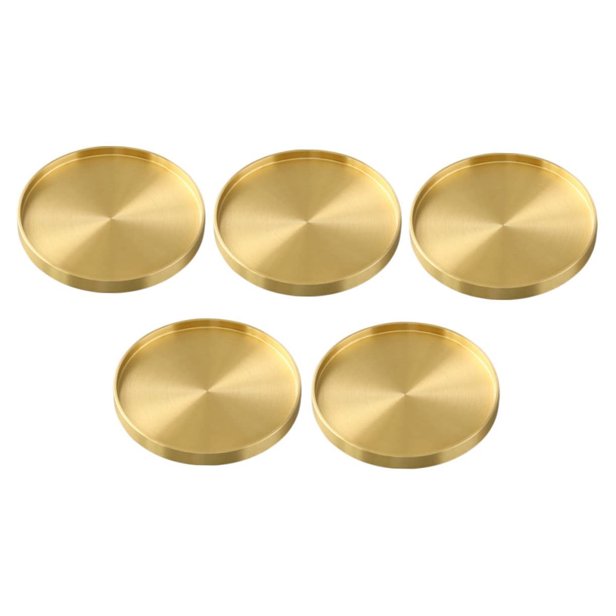 Dessous de verre en laiton contre les taches de chaleur lot de 5 pour soucoupes de cuisine