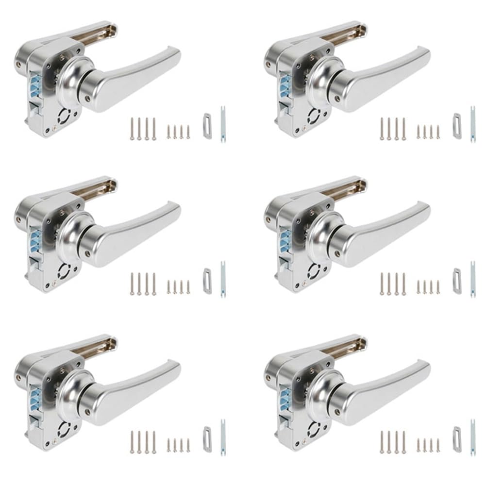 6X Cerradura de Puerta de Inodoro RV Cerradura de Puerta de Baño Cerradura de Manija de Pestillo de de Caravana Accesorios de RV