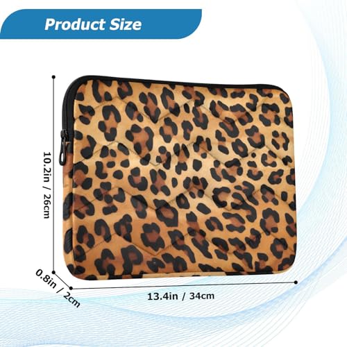 Funda para portátil 13-14 pulgadas con estampado leopardo amarillo miniatura 3
