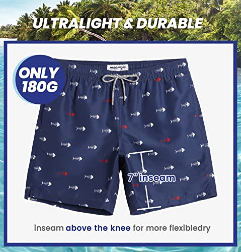 Image of maamgic Mens Swim Trunks Quick Dry Swim Shorts with Mesh Lining Funny Swimwear Bathing Suits 7inch